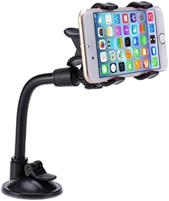 Philip Shaw Gooseneck Cellphone Car Mount 360º Rotating Bolt Clamp with Bracket, Compatible for 1.3- 5 inch width phones, tablets and mobile device. iPhone HTC Motorola Samsung