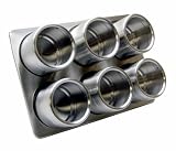 Review Lipper International 6206 / Lipper International 6206 Set of 6 See and Store Containers with Silicone Seal and Magnetic Back with 3-Way Stand, Stainless Steel