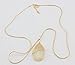 U-Beauty Elegent Water Drop Opal Pendant Golden Long Necklace Sweater Chain for Women