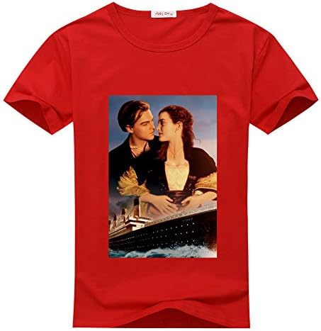 Lionly Fashion Child Kids Boys And Girls Titanic Jack &amp; Rose classic Cotton T-Shirt X-Large/11y-12y Red