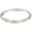 14K Two-Tone Gold Diamond Man's Bracelet - 1.00 Ct.