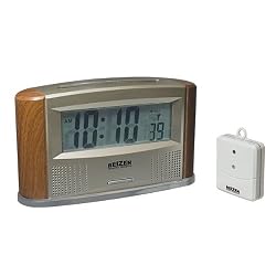 Reizen Atomic Talking Clock with Indoor Outdoor Therm