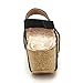 FOREVER FREYA-34 Women's Vamp Strap Sling Back Cork Platform Ankle Strap Sandals