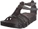 Groundhog Women's Becky Ankle-Strap Sandal,Black/Denim,39 EU/8 M US