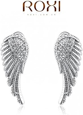 Shining Deals Fashionable Jewellery Unique Design jewelry jewelry Natural Crystal Platinum angel wings Earrings