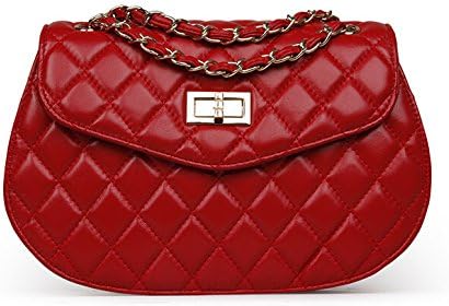 Talentote Hot Item Original Lambskin Diamond Quilted Handbag Shoulder Bag Cross Body Bag Ttc-l-chch55 (red)