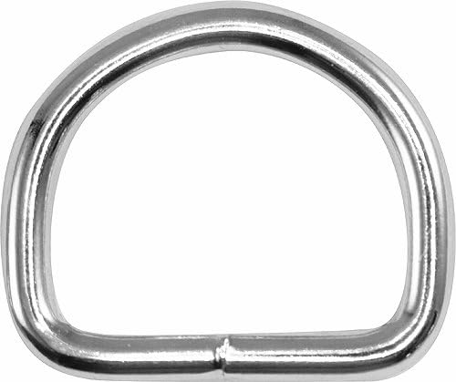 Springfield Leather Company 5/8" Nickel Plate Welded Dee Rings 10 Pack