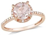 10k Pink Gold 1 1/6 CT TGW Morganite 0.05 CT TDW Diamond Fashion Ring (G-H, I1-I2)
