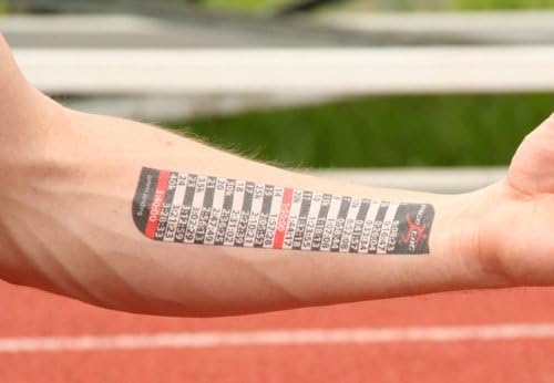 PACETAT - Pacing Tattoo - Miles Splits - Full and Half Marathon Finish times