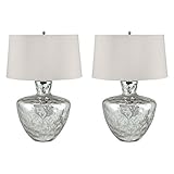 UPC 810937000925 product image for Lamp Works 214/S2 Coral Etched Mercury Glass Table Lamps, Set of 2 | upcitemdb.com