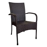 IMAGE OF VIFAH V1148 Outdoor Plastic Rattan Woven Chair, 4-Pack