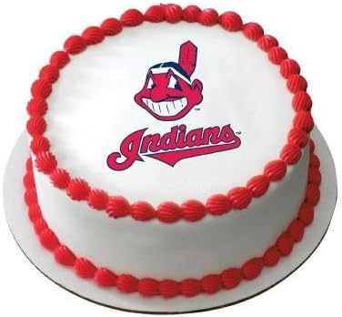 1/4 Sheet ~ MLB Cleveland Indians Baseball ~ Edible Image Cake/Cupcake Topper!!!
