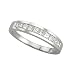 14K White Gold 1/2 ct. Princess Cut Diamond Wedding Band