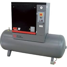 - Chicago Pneumatic Quiet Rotary Screw Air Compressor - 10 HP, 230 Volts, 3 Phase, Model#... by Chicago Pneumatics