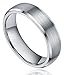 6MM Tungsten Metal Dome Brushed High Polished Beveled Edge Comfort Fit Wedding Band Ring Size 4-13