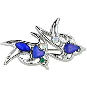 Silver Love Birds Fashion Jewelry Brooch