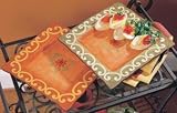 2 Casa Cristina Tuscan Serving Platters Square Floral