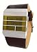 Diesel Watches | Rectangular Men's Watches - Diesel Men's Digital Brown Leather Watch #DZ7071