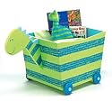 Prehistoric Pals Dinosaur Wood Toy Box With Rolling Wheels Great Toy Storage And Fun For Kids