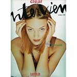 Interview Magazine October 1992, 10/92, Uma Thurman on Cvr wearing Marlene Dietrich Emerald book cover