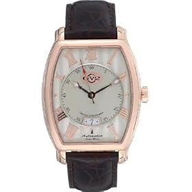Click here to buy GV2 by Gevril Mens Heritage Swiss Rose Gold-Plated Strap Watch - Champagne by Gevril.