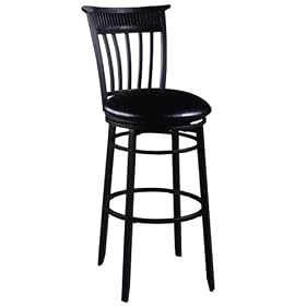 Click here to buy Cottage Swivel Bar Stool Black Vinyl Rubbed Black by Home Decorators Collection.