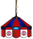 NBA Detroit Pistons 16-Inch Diameter Stained Glass Pub Light