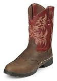 Men's Justin? 11" WP Flexible Oil Resistant Pull On Leather Cowboy Boots