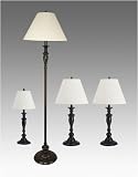 Grandrich G-4421-4 4 Piece Table and Floor Lamp Set