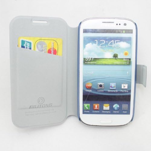 piaopiao fashion leather wallet card flip Case Cover Skin For Samsung Galaxy Win Duos i8552 i8550 (dark blue)