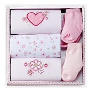 Cutie Pie Baby Girl 5-piece Pink Layette Gift Set