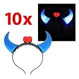 10 x HDE Blue Devil Light-Up Headband