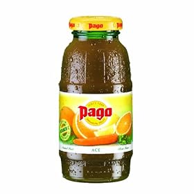Pago Premium ACE Orange, Carrot and Lemon Fruit Juice 200 ml (Pack of 24)