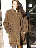 OLIVE GREEN FURLINED w/ RABBIT FUR COAT sz10 #3660