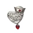 Nurses Care Pewter Pin with Genuine Austrian Crystals