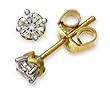 Ariel 18ct Yellow Gold 0.25ct H-SI1 Certified Diamond Solitaire Earrings