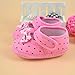 DZT1968® Baby Girl Cloth Soft Sole Round Dot Prewalker Mary Jane Shoes with Bowknot (12~18 Months, Pink)