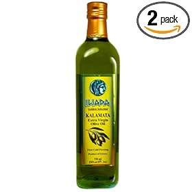 Iliada Kalamata Extra Virgin Olive Oil, 25.36-Ounce Bottle (Pack of 2)