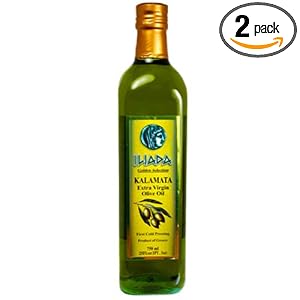 Iliada Kalamata Extra Virgin Olive Oil, 25.36-Ounce Bottle (Pack of 2) by Iliada