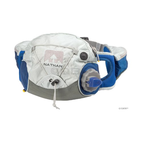 Nathan Storm 1Liter Insulated Horizontal Bottle Hydration Waist Pack (Blue / Grey)