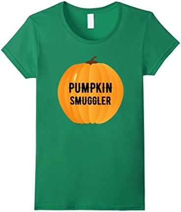 Women's Pumpkin Smuggler Funny Maternity Halloween Costume T-Shirt Medium Kelly Green