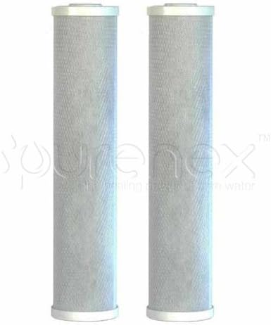 Purenex 2C-20B Big Blue Whole House Water Filter Block Activated Carbon, 20-Inch, 2-Pack