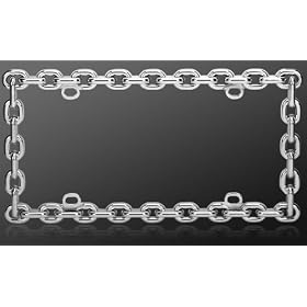 Buy Chrome Metal Car License Plate Frame - Chain Link now!