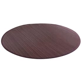 Anji Mountain Bamboo Rug Co. Villager Coffee Bamboo Rug 7' Round