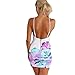 ABC® Women Slim Summer Floral Print Gallus Sleeveless Backless Dress