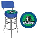 Minnesota Timberwolves NBA Padded Swivel Bar Stool with Back