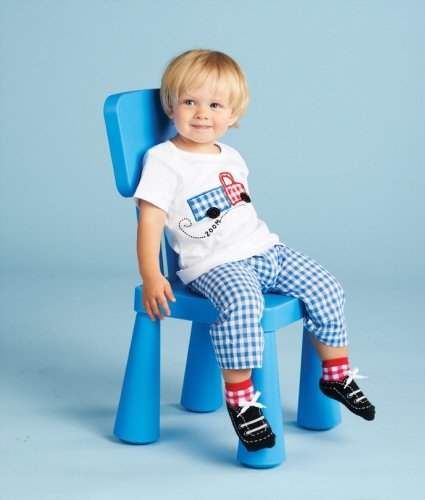 Mud Pie All Boy Truck 3 Piece Set, Blue/White, 12-18 Months