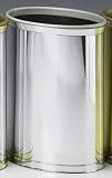 Kraftware 75874 Mylar Polished Chrome Waste Basket