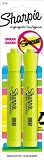 Sharpie Accent Tank-Style Highlighters, 2 Fluorescent Yellow Highlighters (25162PP)