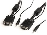StarTech.com MXTHQMM30A 30-Feet Coax High Resolution Monitor VGA Cable with Audio HD15 M/M